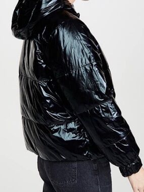 Reversible Alice + Olivia- leopard print reversible puffer jacket.